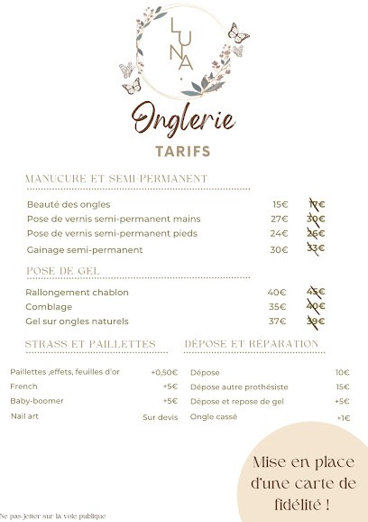 LUNA Onglerie, Salon de Manucure à Sury-près-Léré