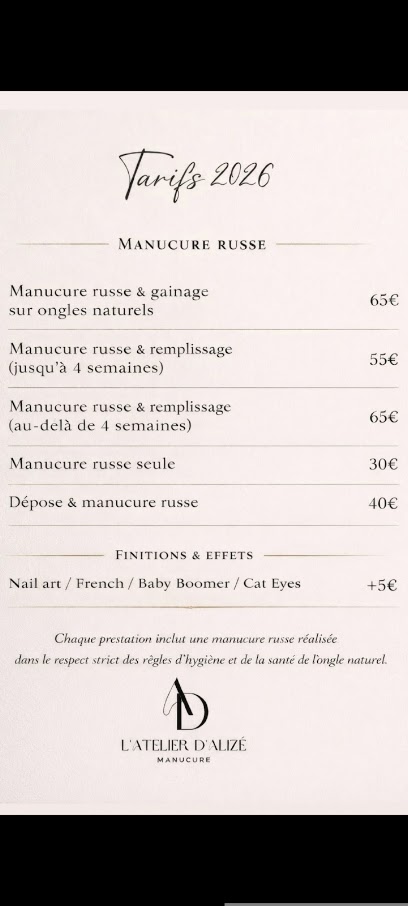 L'atelier D'alizé • Manucure Russe Manucure à Verny