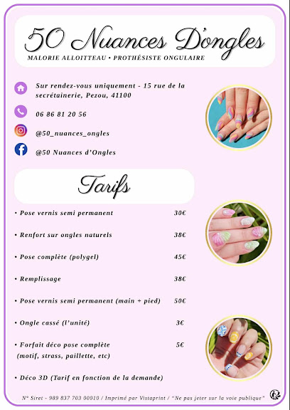 50 Nuances D'ongles Manucure à Pezou